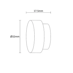 Embout bouchon rond pour barre à rideau Easy-Fit Kozani métal marron Ø19mm GoodHome