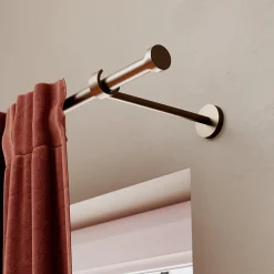 Embout bouchon rond pour barre à rideau Easy-Fit Kozani métal marron Ø19mm GoodHome