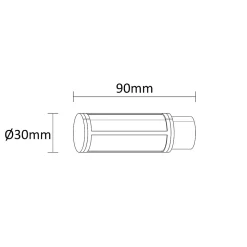 Embout bouchon torche bi-matière pour barre à rideau Easy-Fit Anafi métal blanc et pin Ø19mm GoodHome