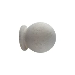 Embout boule pleine pour barre à rideau GoodHome 28 mm Chalki blanc