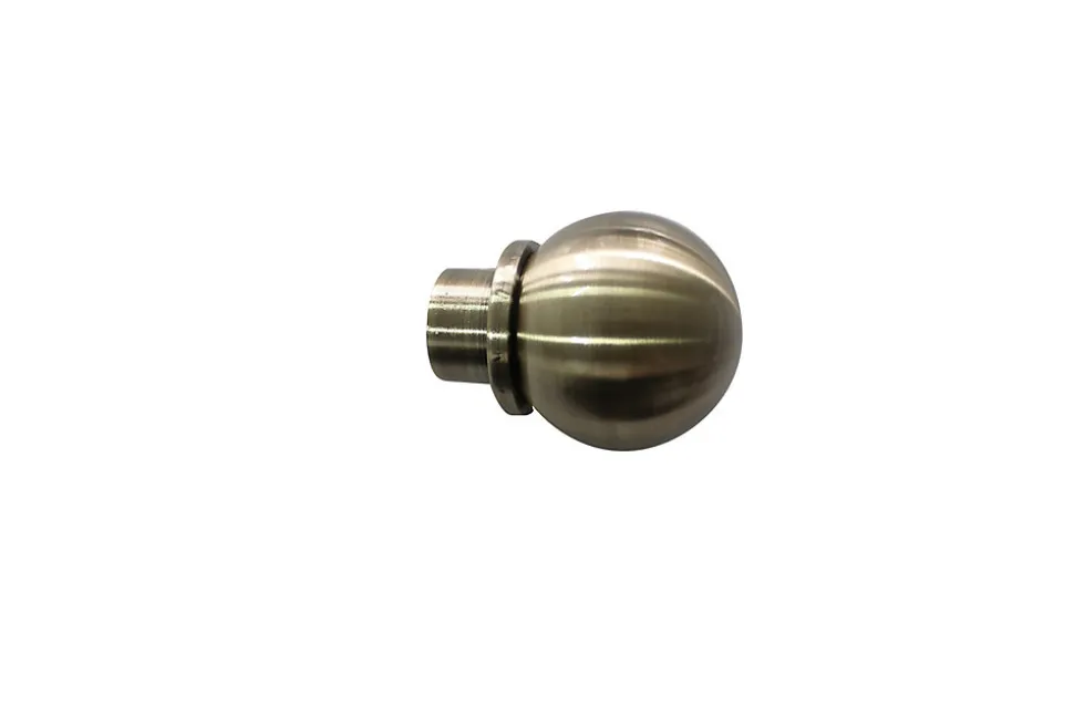 Embout boule pour barre à rideau GoodHome 19 mm Antiki or