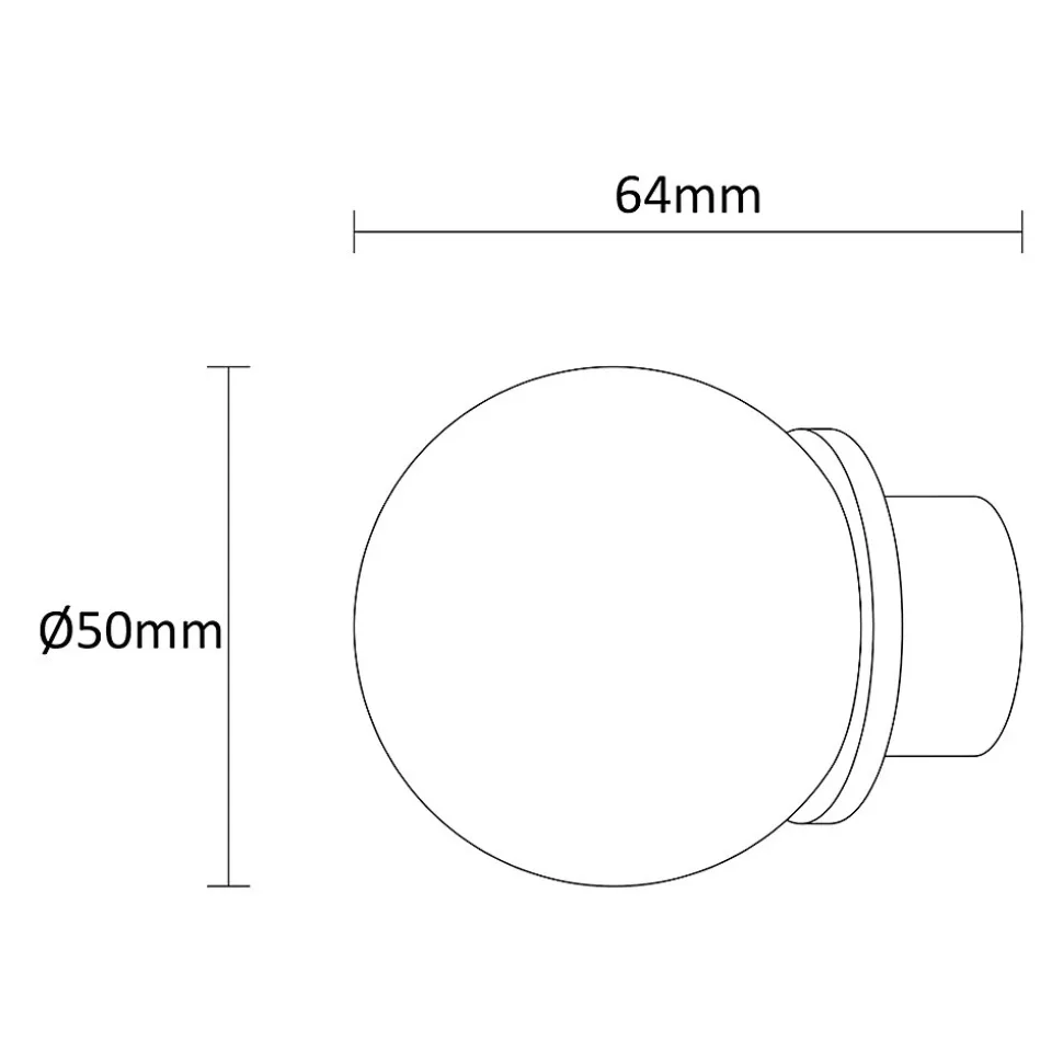 Embout boule pour barre à rideau GoodHome 19 mm Antiki or