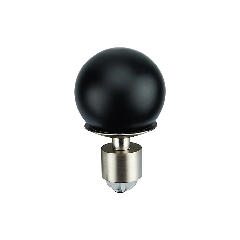 Embout boule pour barre à rideau GoodHome 19 mm Araxos noir