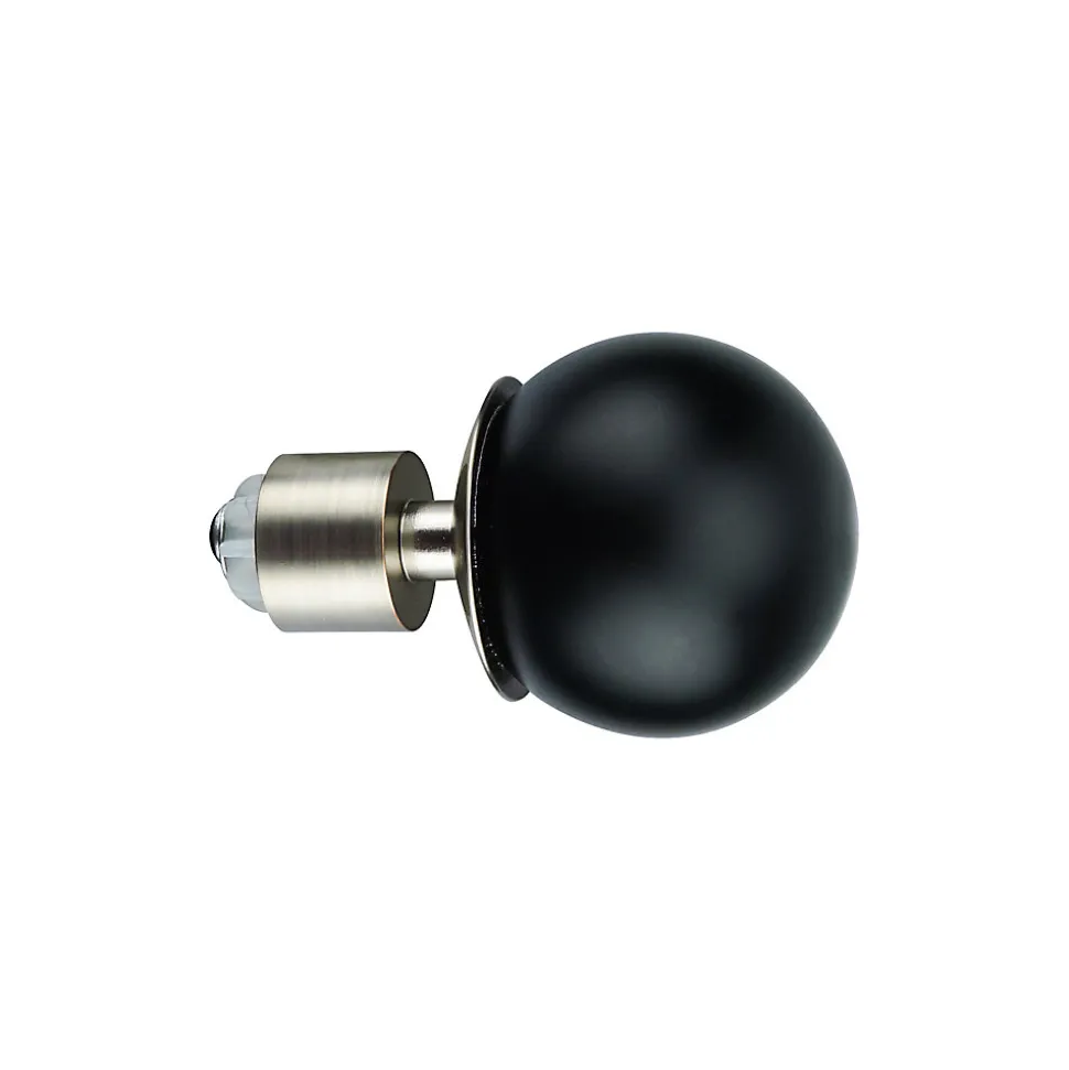 Embout boule pour barre à rideau GoodHome 19 mm Araxos noir