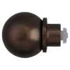 Embout boule pour barre à rideau Easy-Fit Kozani métal marron Ø19mm GoodHome