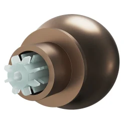 Embout boule pour barre à rideau Easy-Fit Kozani métal marron Ø19mm GoodHome