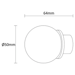 Embout boule pour barre à rideau Easy-Fit Kozani métal marron Ø19mm GoodHome