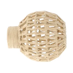 Embout cage pour barre à rideau Volos bois de hêtre blanc Ø28mm GoodHome