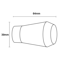 Embout cône bi-matière pour barre à rideau Easy-Fit Anafi métal blanc Ø19mm GoodHome