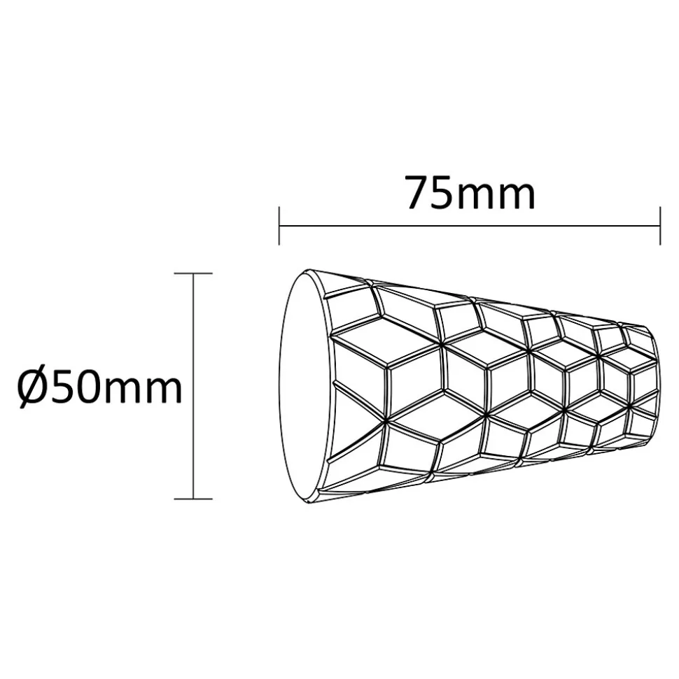 Embout cône gravé pour barre à rideau GoodHome 19 mm Antiki or