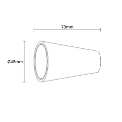 Embout cône pour barre à rideau Easy-Fit Kozani métal marron Ø19mm GoodHome