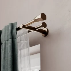 Embout cône pour barre à rideau Easy-Fit Kozani métal marron Ø28mm GoodHome