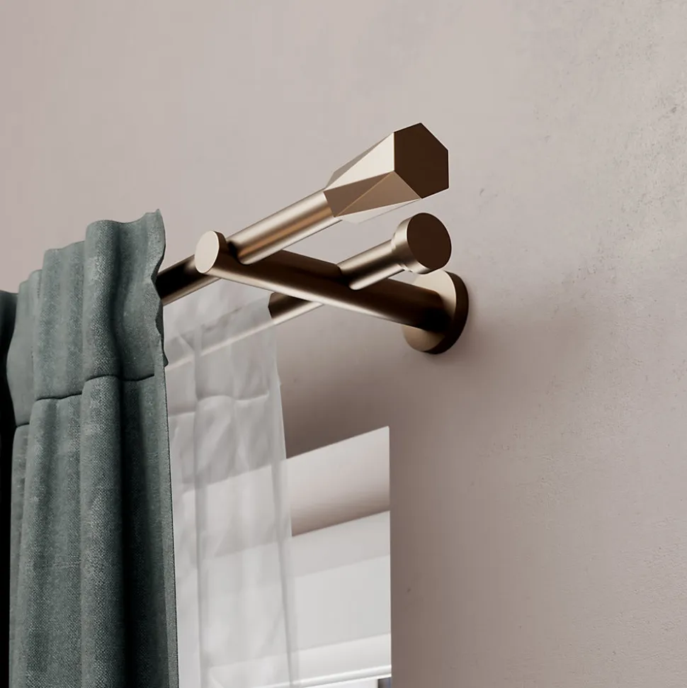 Embout cône pour barre à rideau Easy-Fit Kozani métal marron Ø28mm GoodHome