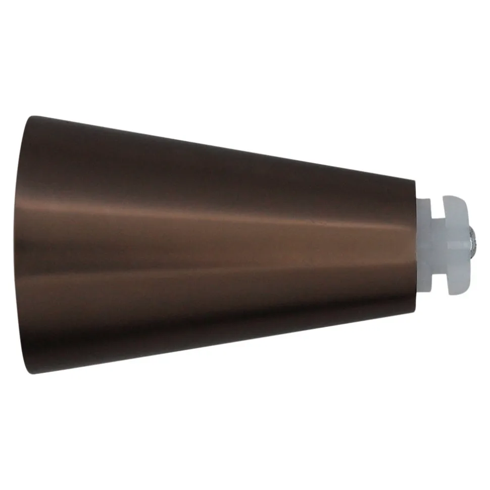 Embout cône pour barre à rideau Easy-Fit Kozani métal marron Ø28mm GoodHome