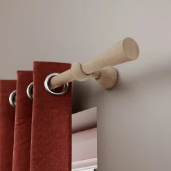 Embout cône pour barre à rideau Symi bois de frêne blanc Ø28mm GoodHome