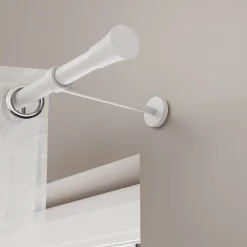 Embout cône pour barre à rideau Easy-Fit Anafi métal blanc Ø28mm GoodHome