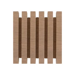 Embout cube strié pour barre à rideau bois de hêtre Ø28mm Mobois