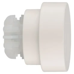 Embout rond plat pour barre à rideau Easy-Fit Anafi métal blanc Ø28mm GoodHome