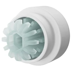 Embout rond plat pour barre à rideau Easy-Fit Anafi métal blanc Ø28mm GoodHome