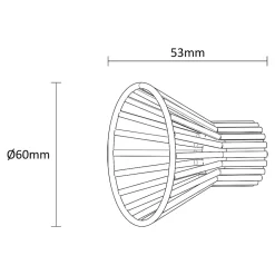 Embout éventail pour barre à rideau Easy-Fit Tinos métal gris Ø19mm GoodHome