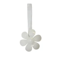 Embrasse à rideau aimanté fleur coloris blanc