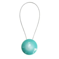 Embrasse à rideau aimanté rond coloris turquoise