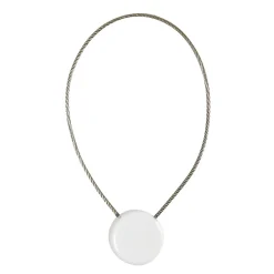 Embrasse à rideaux à rideaux aimantée blanc L.26 x Ø2,5cm