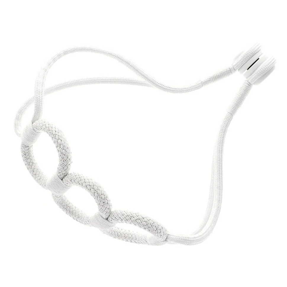 Embrasse à rideaux 30cm Blanc/Argent - Boulet