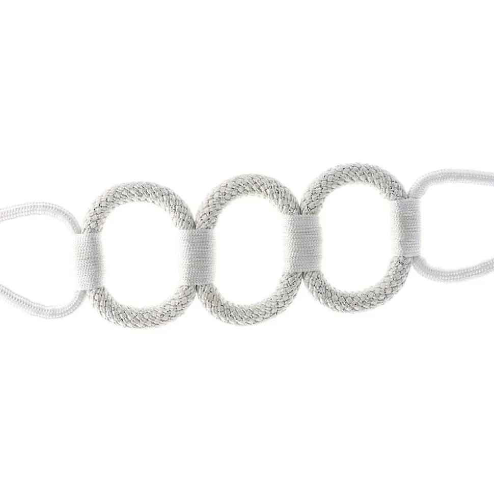 Embrasse à rideaux 30cm Blanc/Argent - Boulet