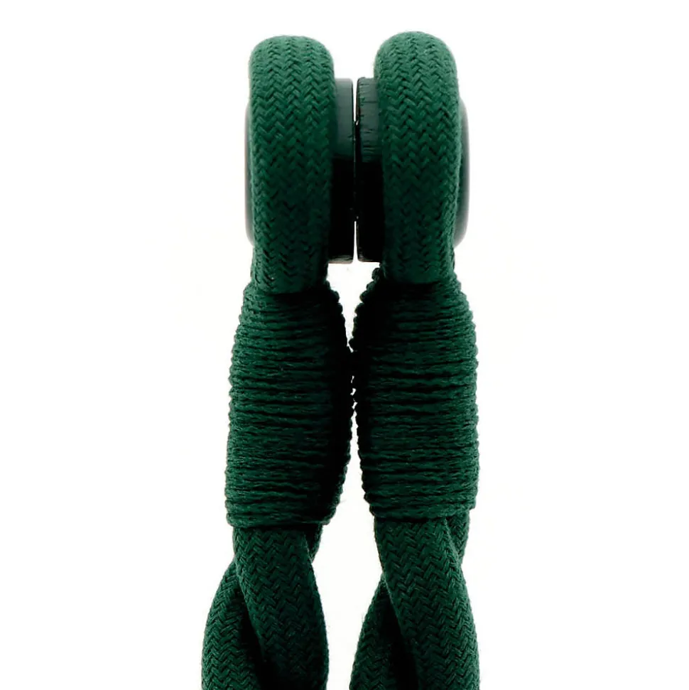 Embrasse à rideaux tressée aimantée 30cm Vert cyprès - Boulet