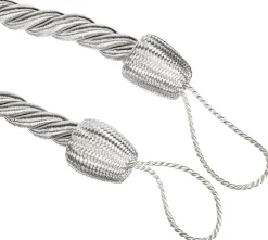EMBRASSE RIDEAU TORSADEE ARGENT - ATELIERS28