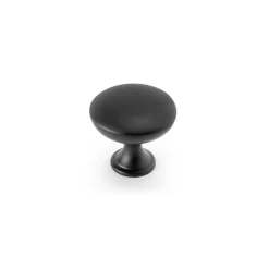 Emuca Lot de 10 boutons pour meubles Cancun, diamètre 30mm, Zamak, Peint en noir