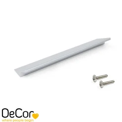 Emuca Lot de 10 poignées pour meubles Torrent, L120mm, entraxe 96mm, Aluminium, Anodisé mat