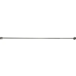 Ensemble barre à rideau industriel extensible chrome Athens GoodHome L. 50/80 cm