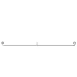 Ensemble barre à rideau industriel extensible blanc Anafi GoodHome L. 120/210 x Ø16/19 cm