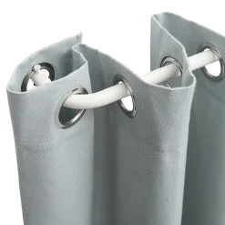 Ensemble barre à rideau industriel extensible blanc Anafi GoodHome L. 120/210 x Ø16/19 cm