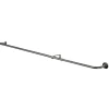 Ensemble barre à rideau industriel extensible chromé Athens GoodHome L. 120/210 x Ø16/19 cm