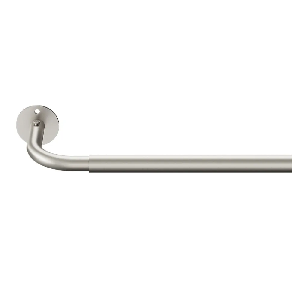 Ensemble barre à rideau industriel extensible chromé Athens GoodHome L. 120/210 x Ø16/19 cm