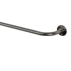 Ensemble barre à rideau industriel extensible chromé Athens GoodHome L. 120/210 x Ø16/19 cm