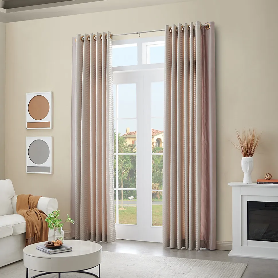 Ensemble barre à rideau industriel extensible chromé Athens GoodHome L. 120/210 x Ø16/19 cm