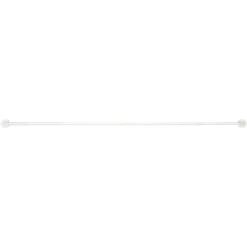 Ensemble barre à rideau industriel extensible blanc Anafi GoodHome L. 70/100 cm