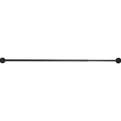 Ensemble barre à rideau industriel extensible noir Araxos GoodHome L. 70/100 cm