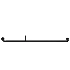 Ensemble barre à rideaux extensible Araxos métal noir Ø25/28cm 120/210cm GoodHome