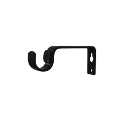 Ensemble barre à rideaux extensible embout cône GoodHome noir mat L.120/210 cm Ø16/19cm