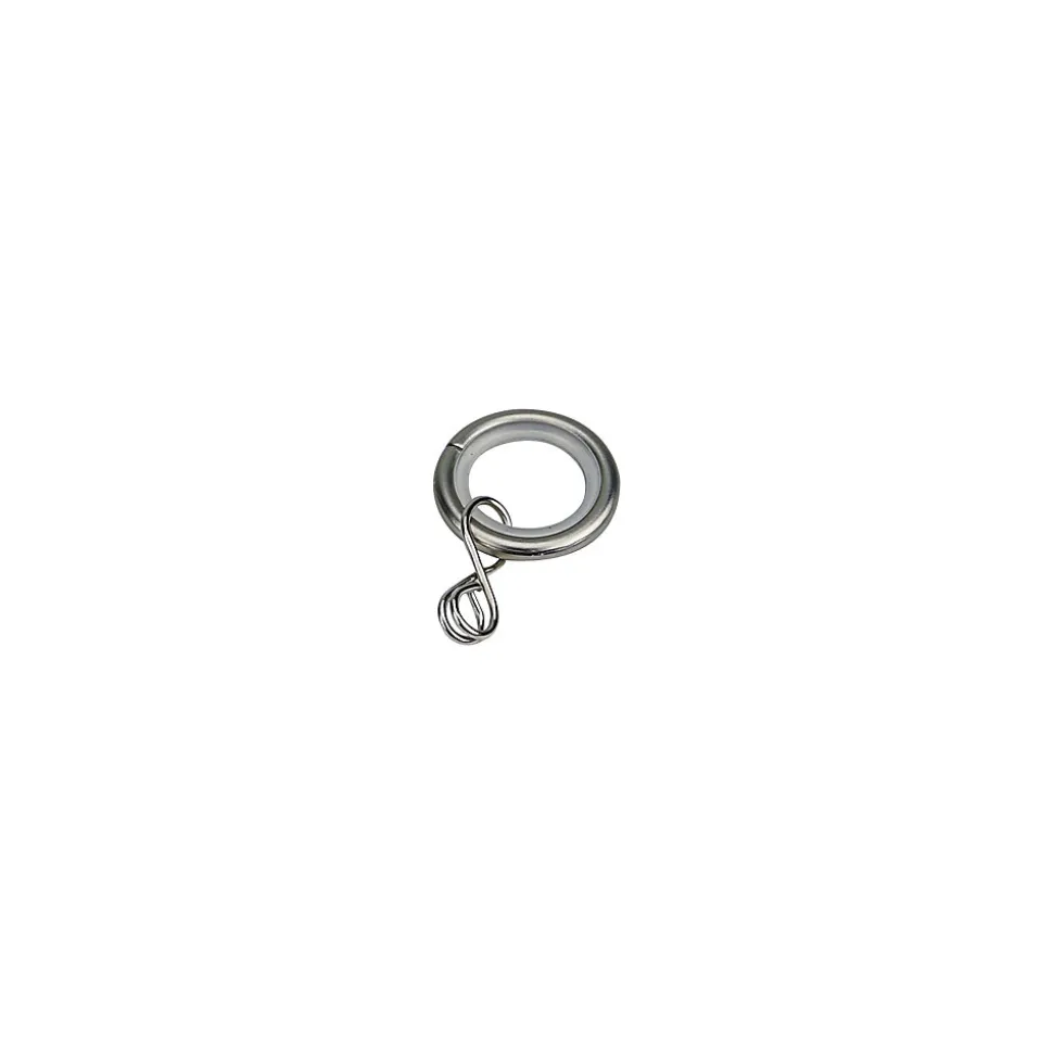 Ensemble d'anneaux GoodHome 10 mm en nickel brossé Nisis
