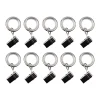 Ensemble d'anneaux GoodHome 10 mm avec clip en nickel brossé Nisis