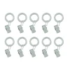 Ensemble d'anneaux GoodHome 10 mm avec clip blanc mat Nisis