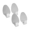 Ensemble de 4 crochets muraux adhésifs en inox Fackelmann Tecno