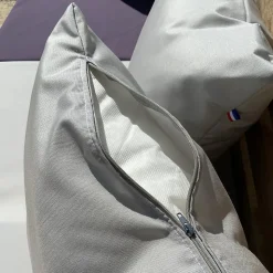 Ensemble de coussins palette en tissus téflon supérieur (80x120x5 cm - Gris clair)