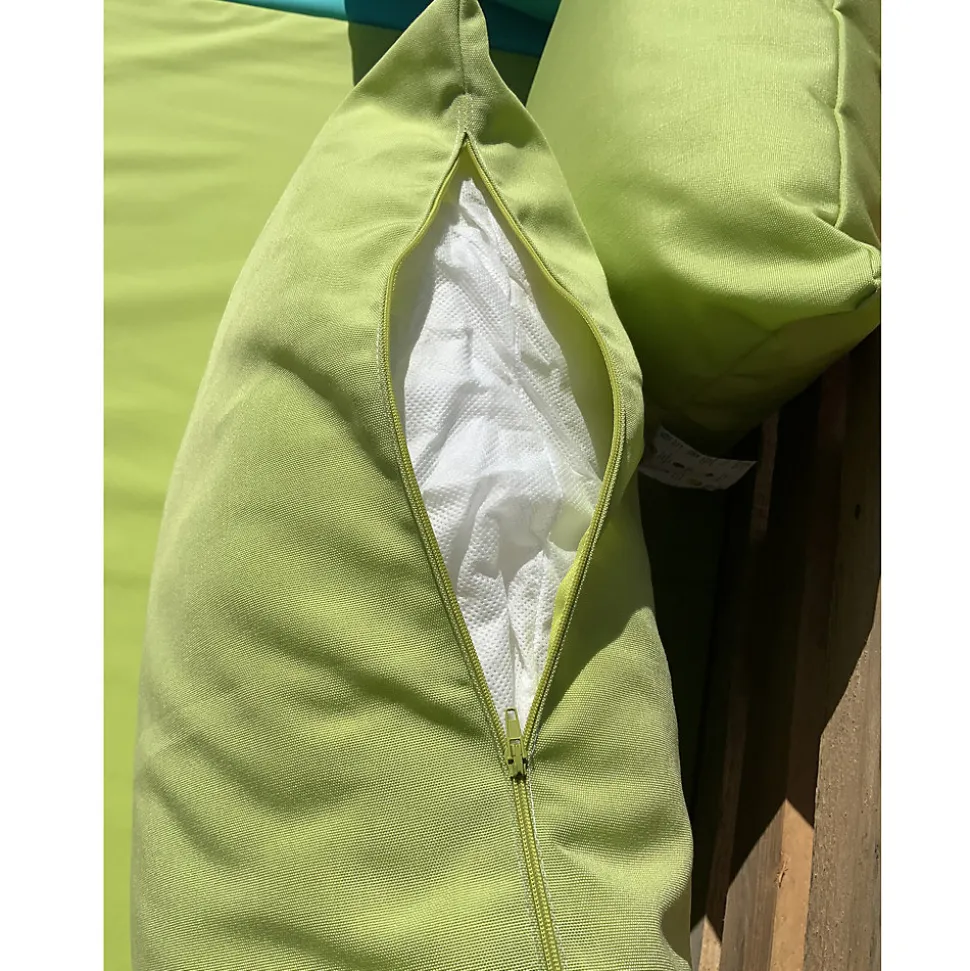 Ensemble de coussins palette en tissus téflon supérieur (80x120x10 cm - Vert clair)